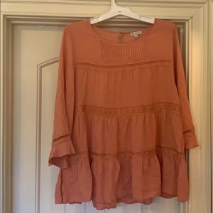 Boho peach blouse